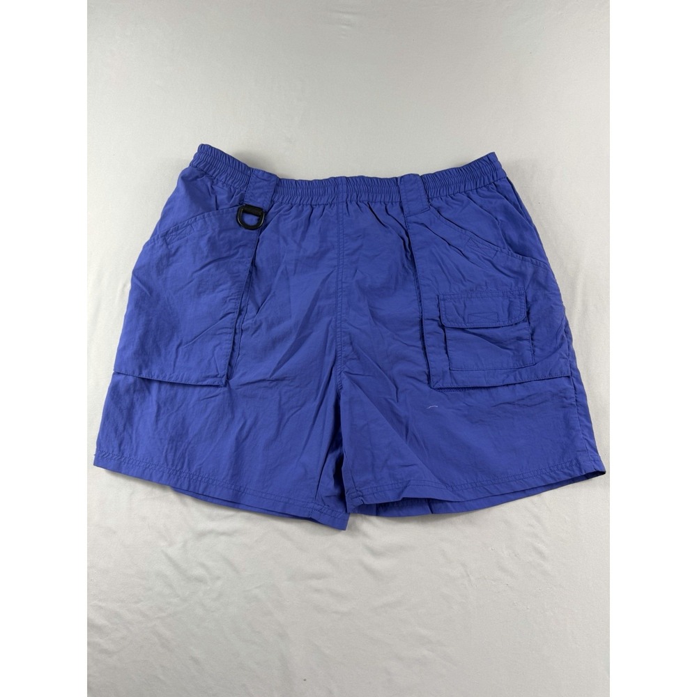 world wide sportsman swim trunks shorts, cargo pocket, men's xl, blue